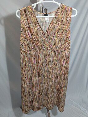 JMS (Just My Size) Easy Dressing Space Dye Faux Wrap Dress 2X 18W 20W Plus Size
